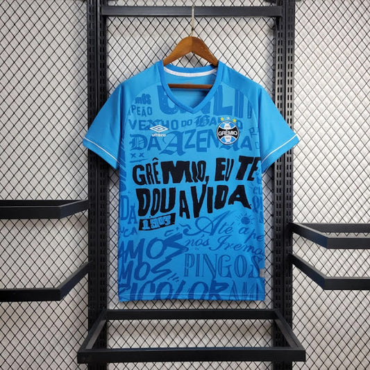 Grêmio 2024 Treino azul escritas
