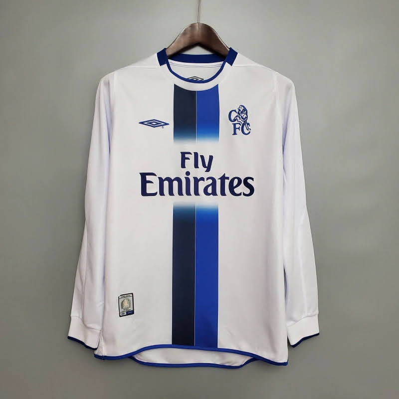 Chelsea 2003/05 Away manga longa