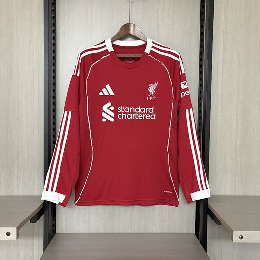 Liverpool 2025/26 Home manga longa
