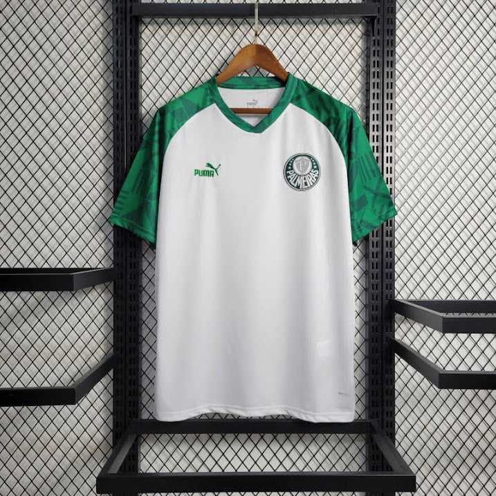 Palmeiras 2023 Treino branca com mangas verdes