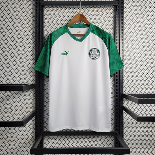 Palmeiras 2023 Treino branca com mangas verdes
