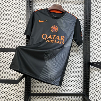 Inter de Milão 2025/26 Treino Preta e Laranja - frente