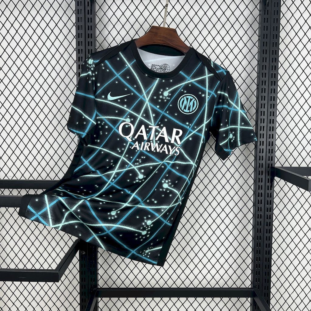 Inter de Milão 2025/26 Treino Preta e Turquesa - frente
