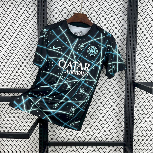 Inter de Milão 2025/26 Treino Preta e Turquesa - frente