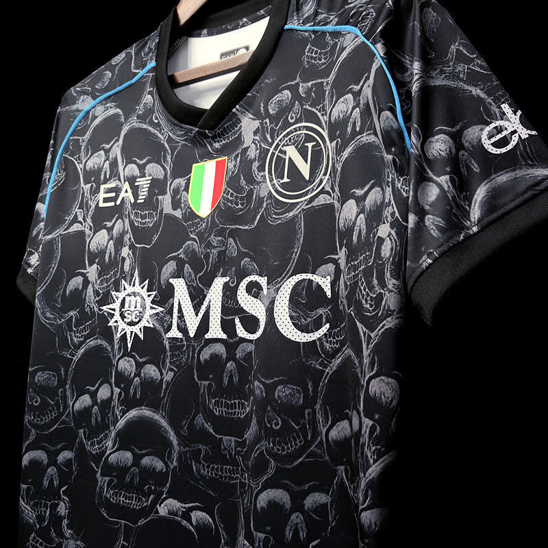 Napoli 2023/24 Edição Especial Halloween – detalhe frontal