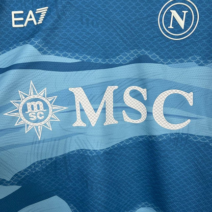 Napoli 2024/25 Edição Especial Partenope – detalhe frontal