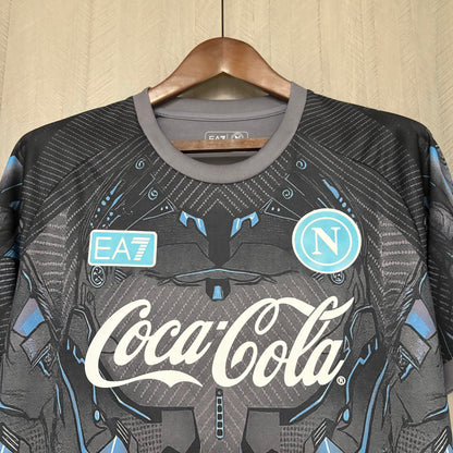 Napoli 2025/26 Treino Preta – detalhe frontal